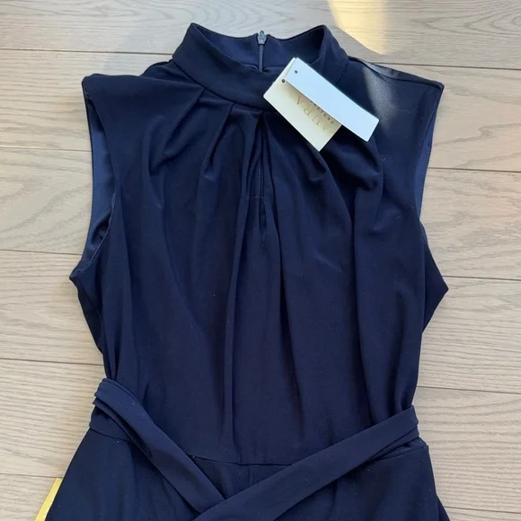 Size 2 Navy Blue LAURA Petites Sleeveless Jumpsuit - Picture 5 of 11